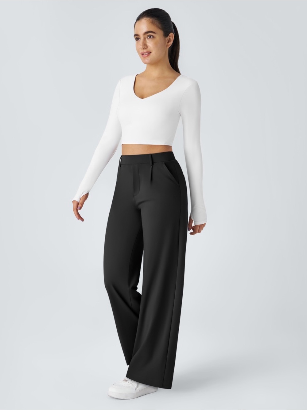 Halara Flex™ DayStretch High
Waisted Pocket Straight Leg Work PL NWT